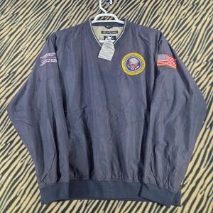 Vintage Y2K 2005 George W Bush Presidential Inaugural Windshirt Jacket Navy L
